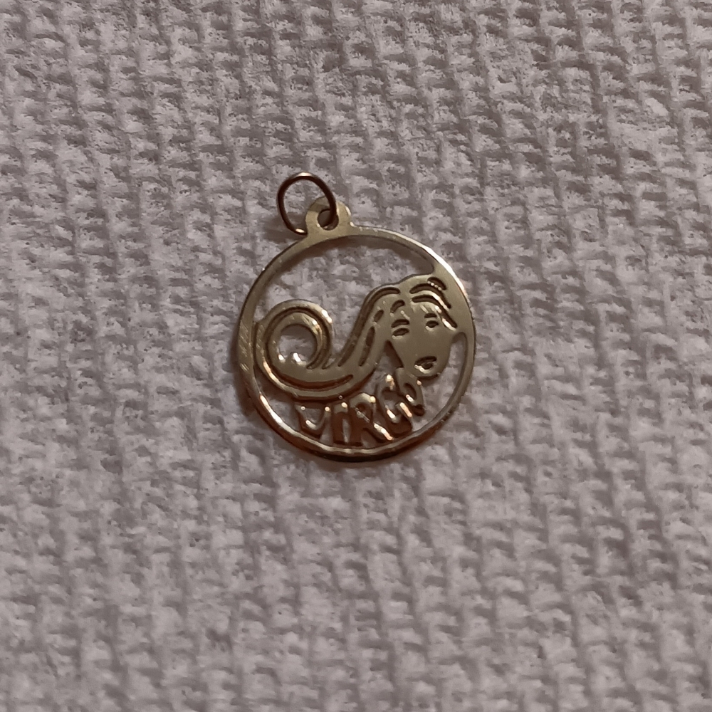 Zales Gold Zodiac Pendant Necklace